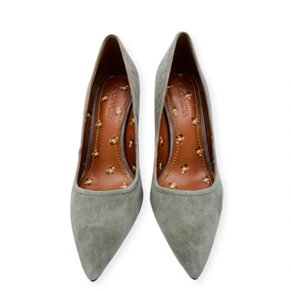 COACH Waverly Suede Leather High Heels Point‎ Toes